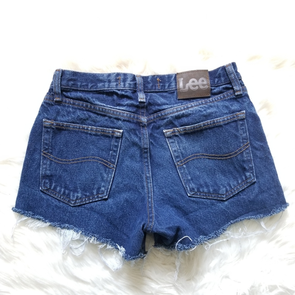 Lee Cut Out Denim Jean Shorts 30